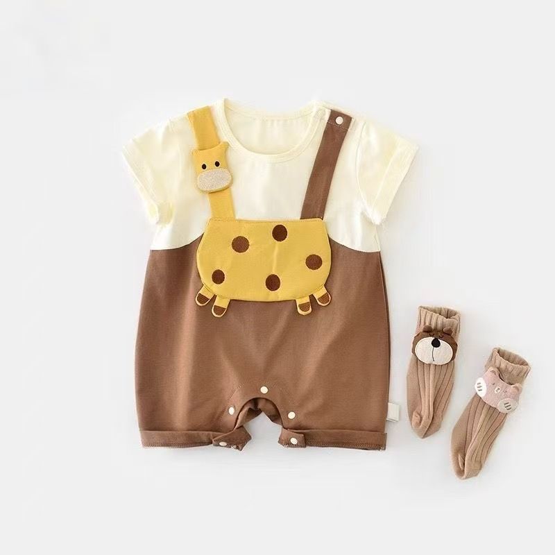 Baby Summer Short Sleeve Rompers Thin - Cindi Book