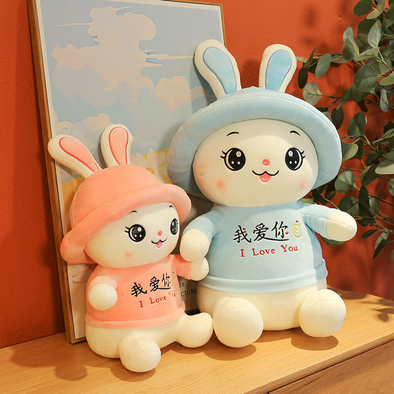 With Hat Rabbit Stuffed Animal Toy Female - Cindi Book