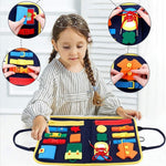 New Busy Book Children's Busy Board Dressing And Buttoning Learning Baby Early Education Preschool Sensory Learning Toy - Cindi Book