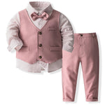 Boy's Waistcoat Suit Spring And Autumn Flower Girl Wedding Clothes Suit - Cindi Book