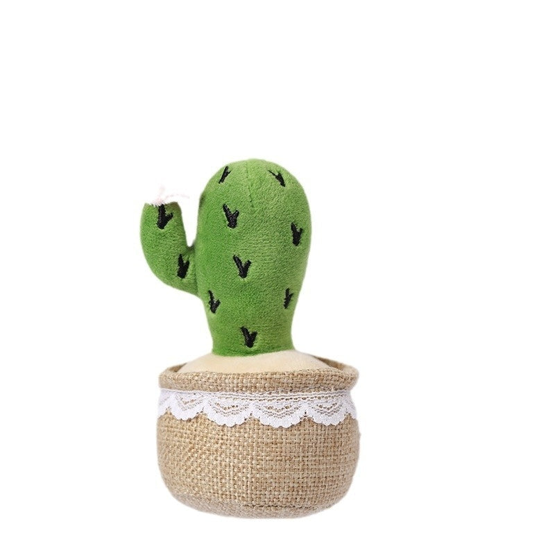Dancing Cactus Plush Toy Succulent Potted Decoration - Cindi Book
