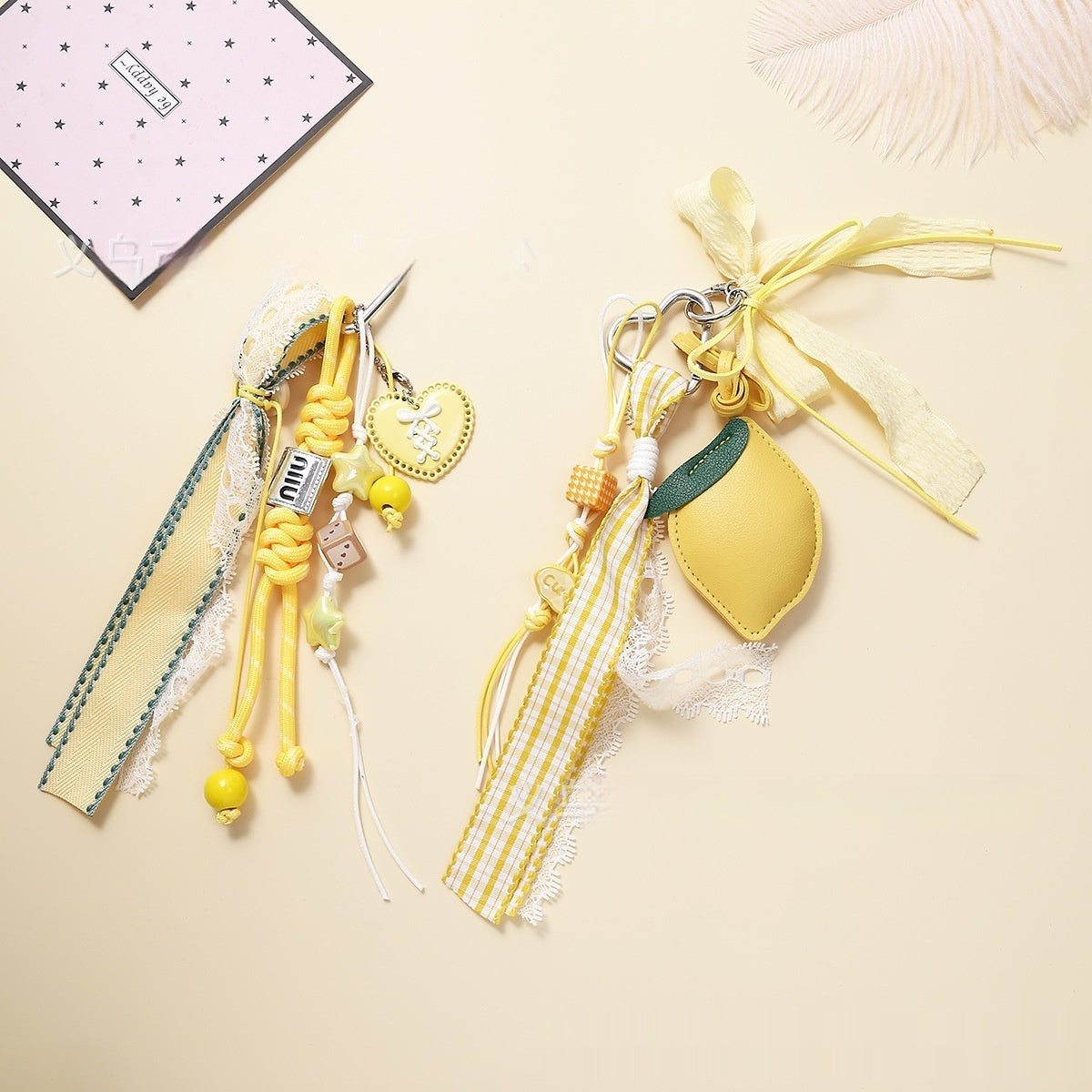 Leather Lemon Women's Bag Pendant Small Fresh Keychain Ornaments - Cindi Book
