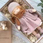 Handmade Plush Doll Golden Curly Girl Finished Product - Cindi Book