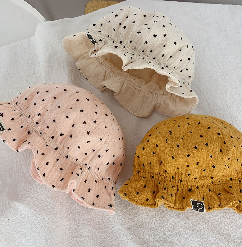 Baby Fisherman Double Polka Dot Baby Sun Hat - Cindi Book