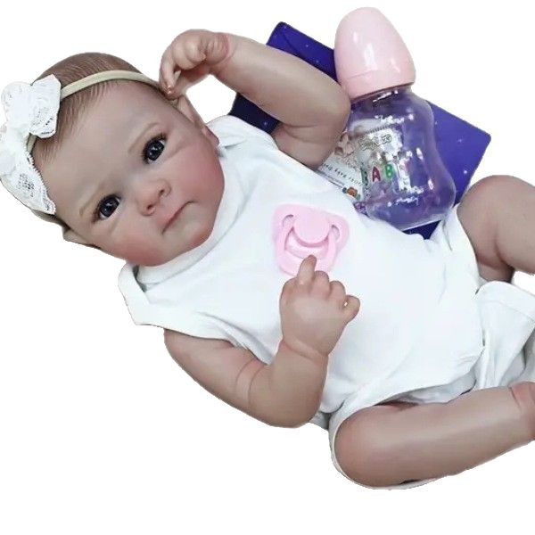 3D Advanced Skin-tone Painted Lifelike Reborn Baby Doll - Cindi Book