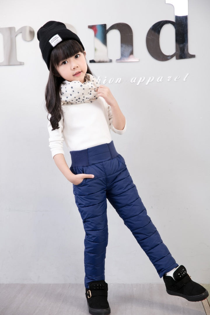 Children's High-waisted Warm Cotton Trousers - Cindi Book