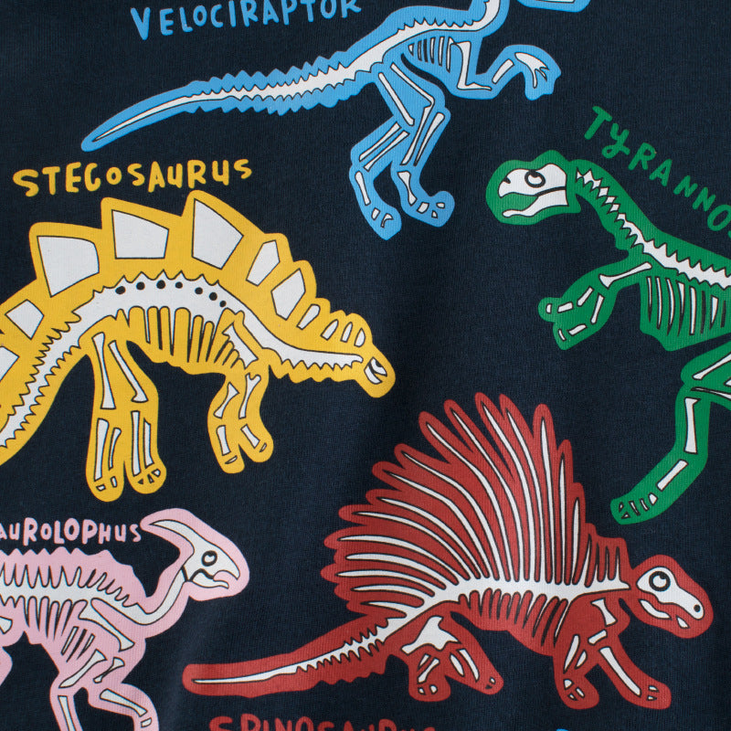 Short-sleeved T-shirt Dinosaur Cartoon Baby Clothes - Cindi Book