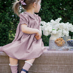 Girls Rustic Cotton And Linen Dress - Cindi Book