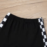 Infant Toddler Black And White Plaid Contrast Color Suit - Cindi Book