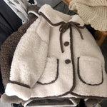 Lamb Wool Baby Turn-down Collar Coat Children's Thickened Cotton-padded - Cindi Book