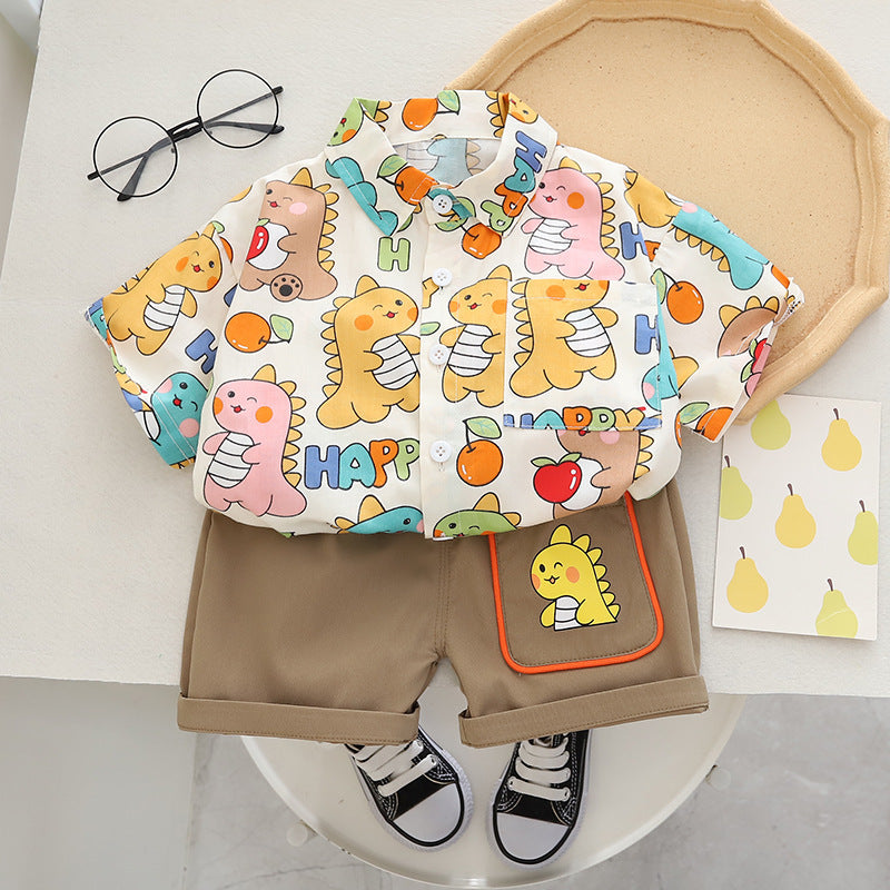 Summer Short Sleeve Shirt Suit - Cindi Book