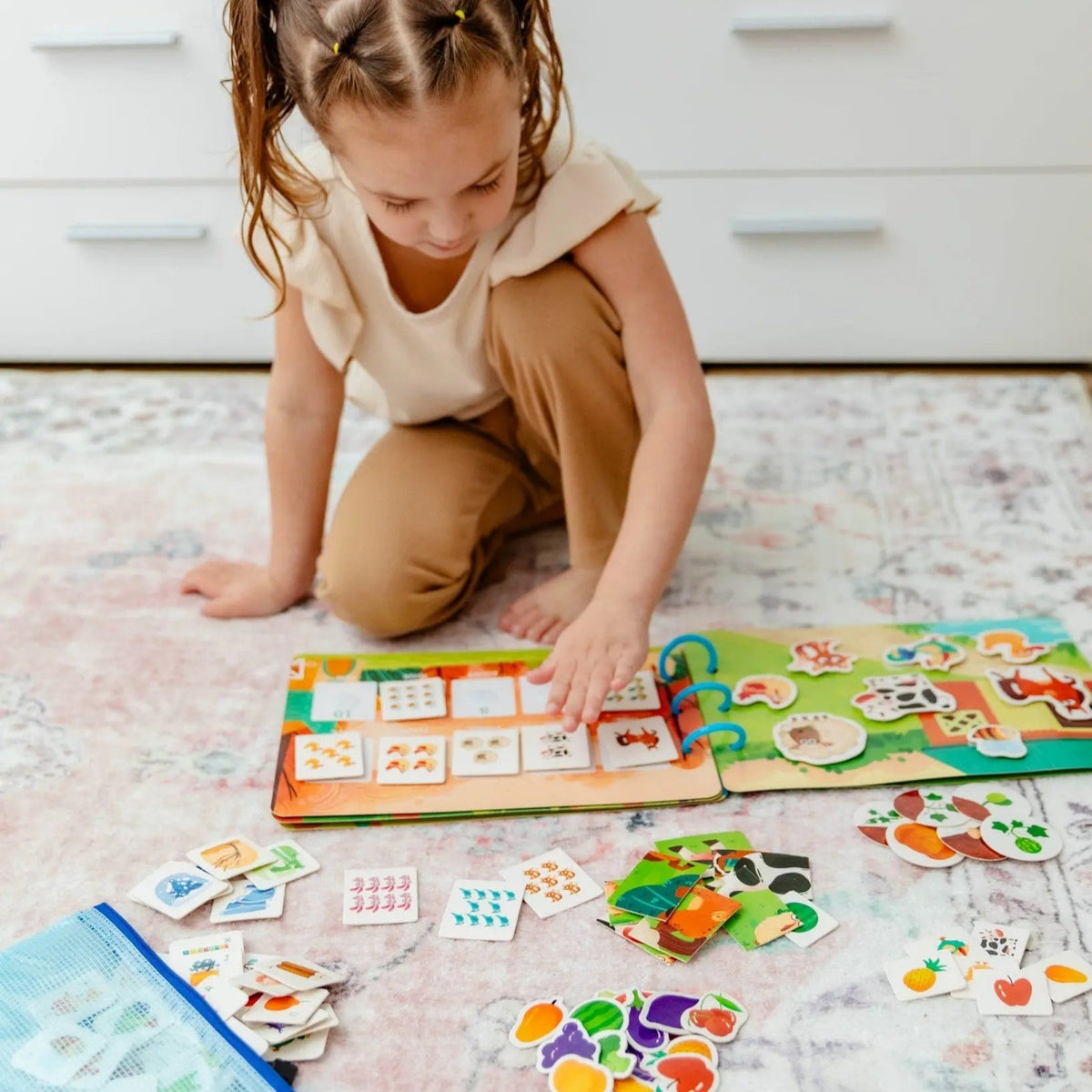 Farm Busy Book with Zipper Pouch