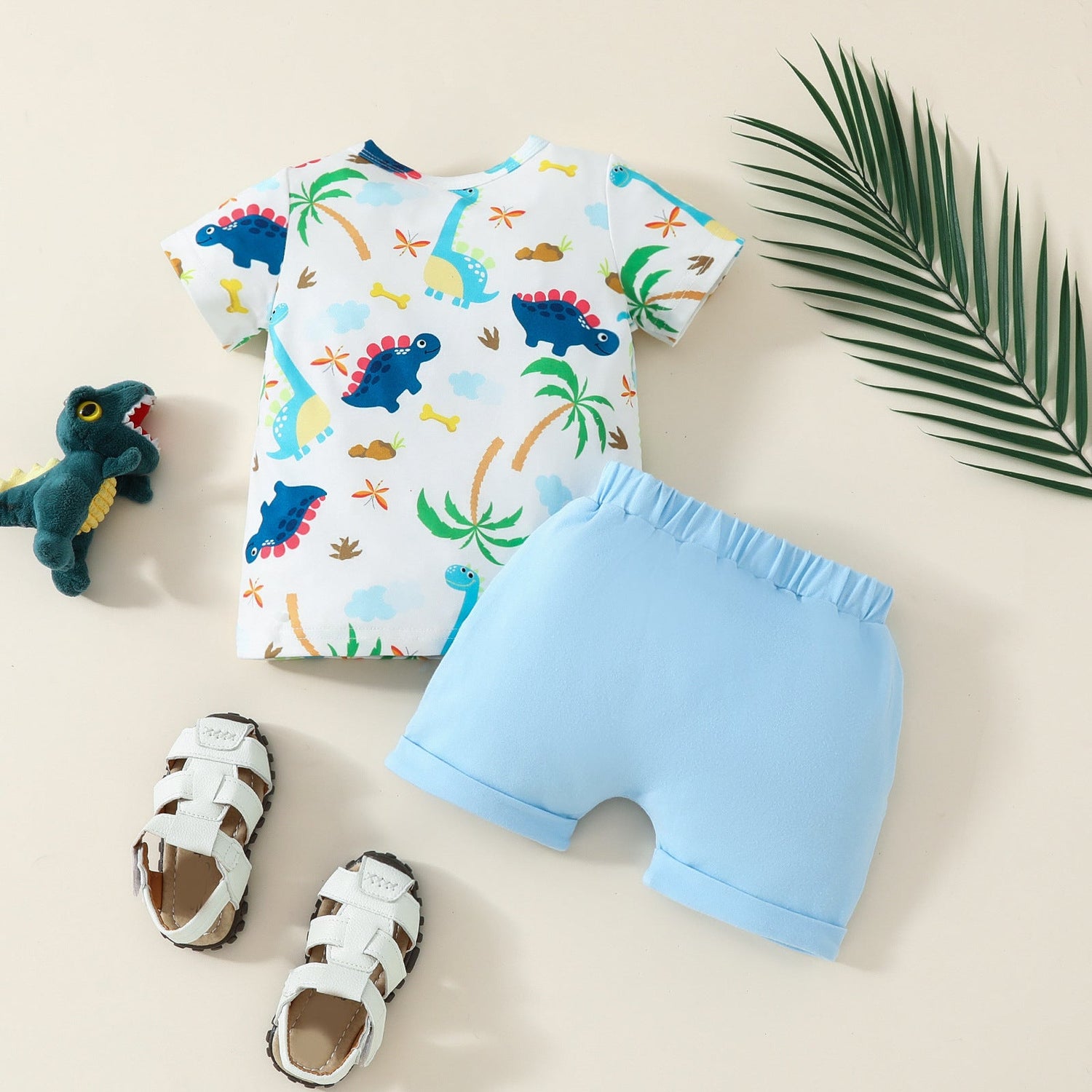 Fashion New Boy Cartoon Dinosaur Printing Set