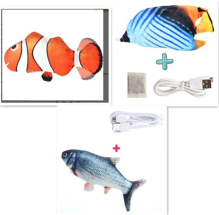 Electric Funny Cat Simulation Fish Beating Usb Jumping Cat Toy - Cindi Book