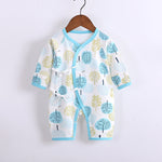 Baby's Cotton Long-sleeved Lace-up Butterfly Jumpsuit - Cindi Book