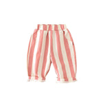 Infant Spring High Waist Color Striped Casual Trousers - Cindi Book