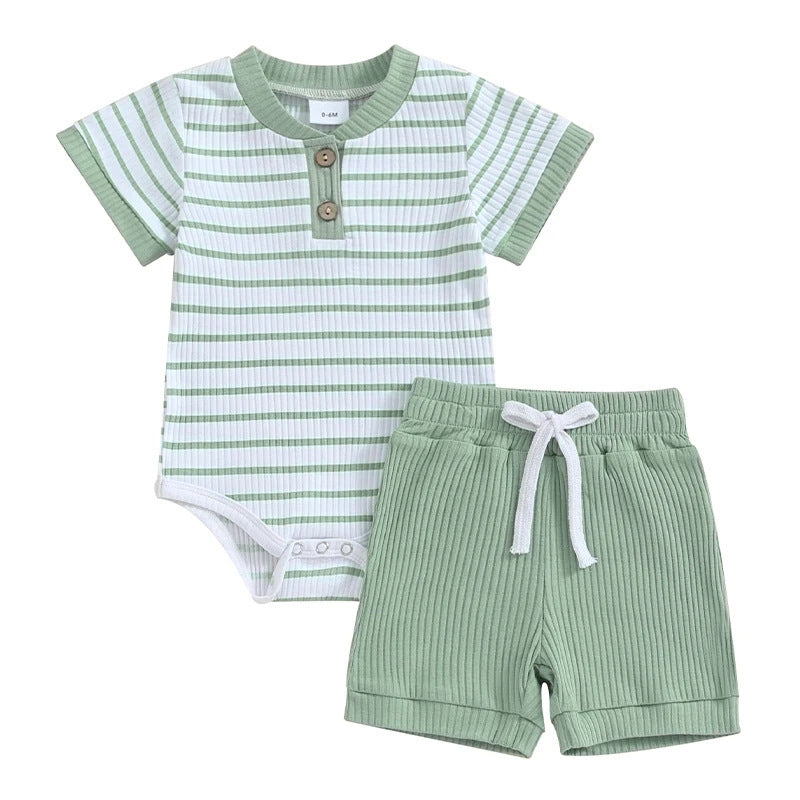 Baby Jumpsuit Short Sleeve Toddler Jumpsuit Romper Shorts Suit - Cindi Book