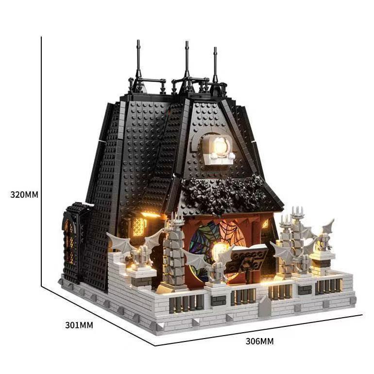 Baka 33214 Black Wednesday Small Black House Building Street View Model Building Blocks Children's Puzzle Toys Storage - Cindi Book