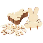 Laser Engraving Laser Wood Chip Rabbit 3D Stereoscopic Ornament - Cindi Book