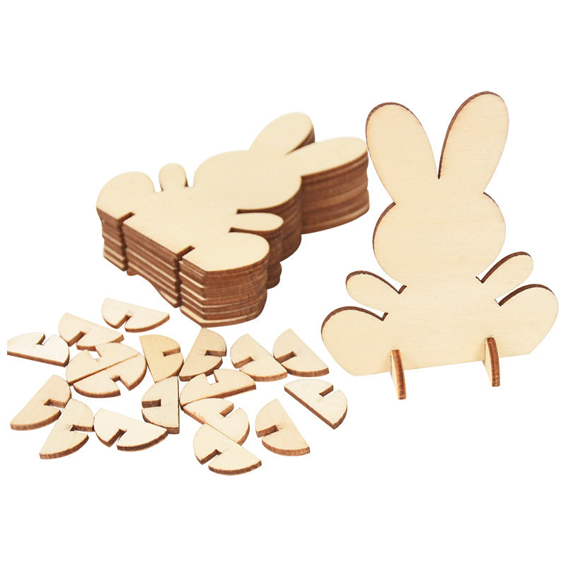 Laser Engraving Laser Wood Chip Rabbit 3D Stereoscopic Ornament - Cindi Book