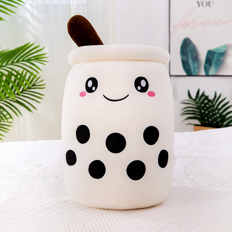 Fruit Milky Tea Cup Pillow Plush Toy Leather Phone Case - Cindi Book