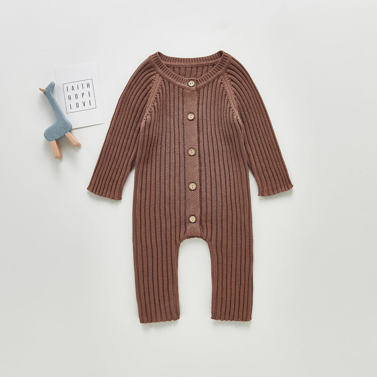 Spring And Autumn Baby Long-sleeved Knitted Jumpsuit Romper - Cindi Book