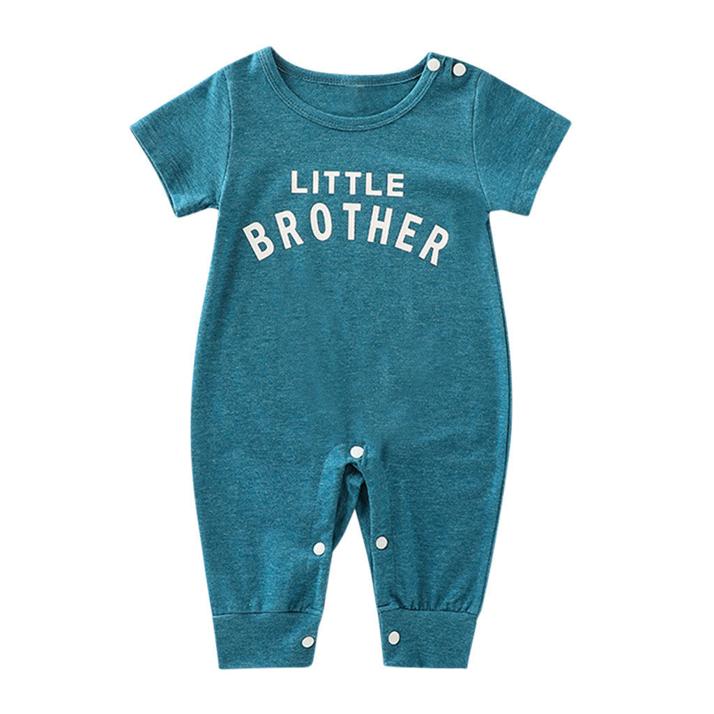 Male Alphabet Long Sleeved Romper Newborn Baby Jumpsuit Female Baby Casual Romper - Cindi Book