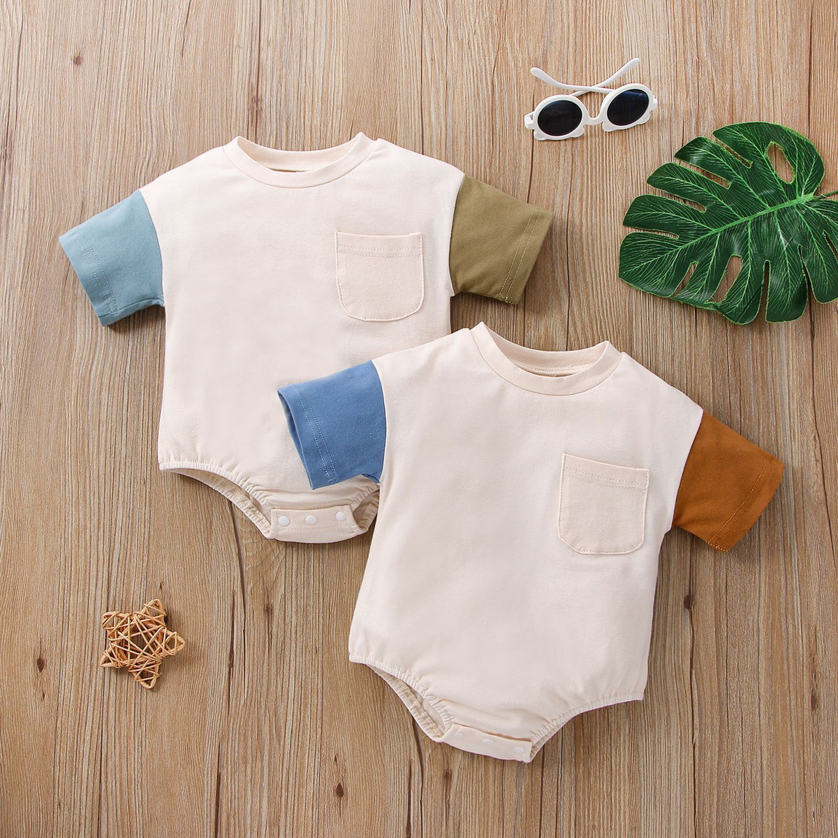 Newborn Solid Color Fashion One-piece Toddler Jumpsuit - Cindi Book