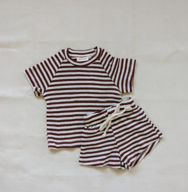 Children's Waffle Stripe Short Sleeve - Cindi Book