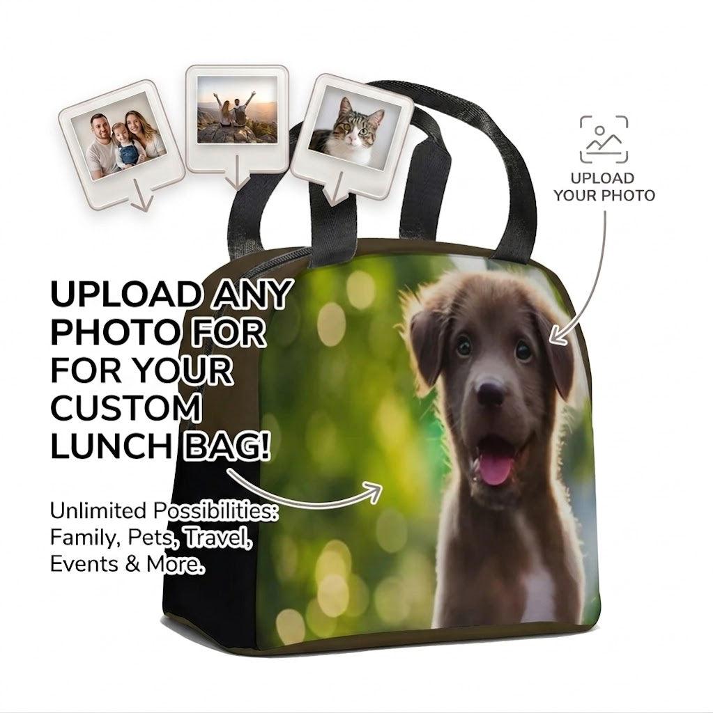 Personalized Photo Lunch Bag | Custom Printed Insulated Tote | Unique Gift for Work, School & Outdoors