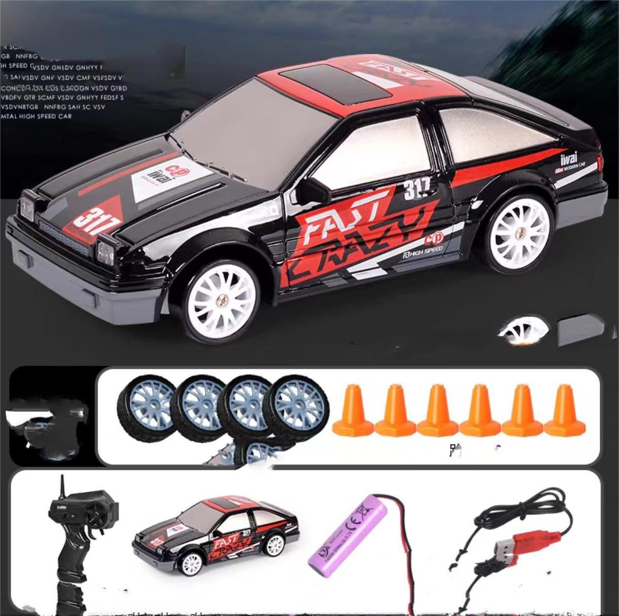 2.4G Drift Rc Car 4WD RC Drift Car Toy Remote Control GTR Model AE86 Vehicle Car RC Racing Car Toy For Children Christmas Gifts - Cindi Book