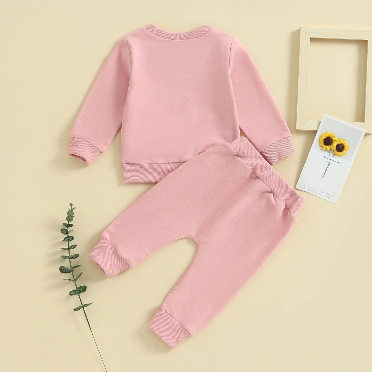 Girls Fashion Simple Letter Print Sweatshirt Suit - Cindi Book