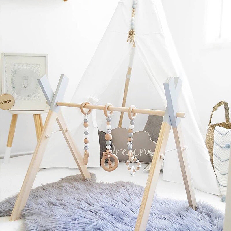 Wooden Baby Infant Fitness Frame Decorative Toys - Cindi Book