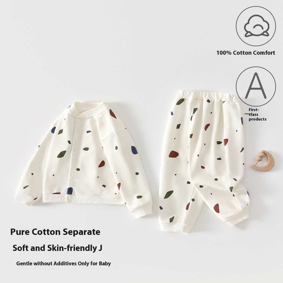 Pure Cotton Spring And Autumn Baby Split Sweater Children's Suit Boys