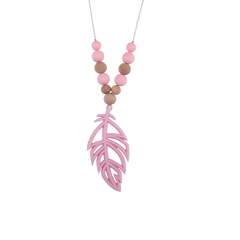 New Baby Products Silicone Leaf Teether Necklace - Cindi Book
