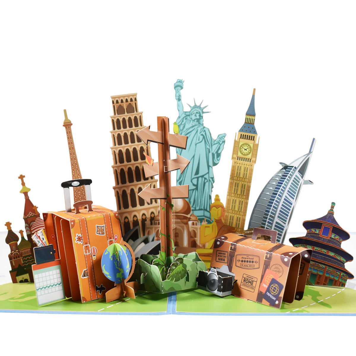 3D Three-dimensional Travel Card Handmade Card Paper Carving - Cindi Book