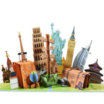 3D Three-dimensional Travel Card Handmade Card Paper Carving - Cindi Book