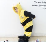 Children's Cute Cartoon Animal Bee One-piece Pajamas Flannel Performance Wear - Cindi Book