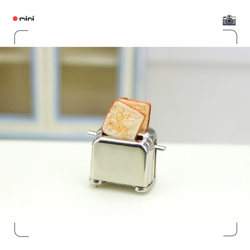 Miniature Candy Toy Kitchen Small Cloth Dollhouse Accessories Mini Breakfast Bread Maker - Cindi Book