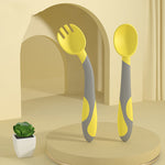 Baby Training Fork Spoon Twist Spoon Children's Tableware Set - Cindi Book
