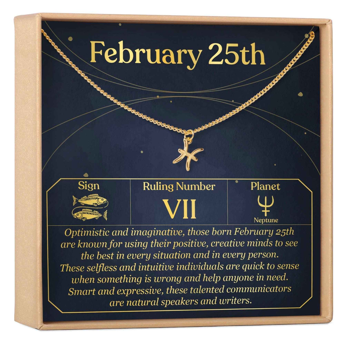 February 25th Pisces Necklace