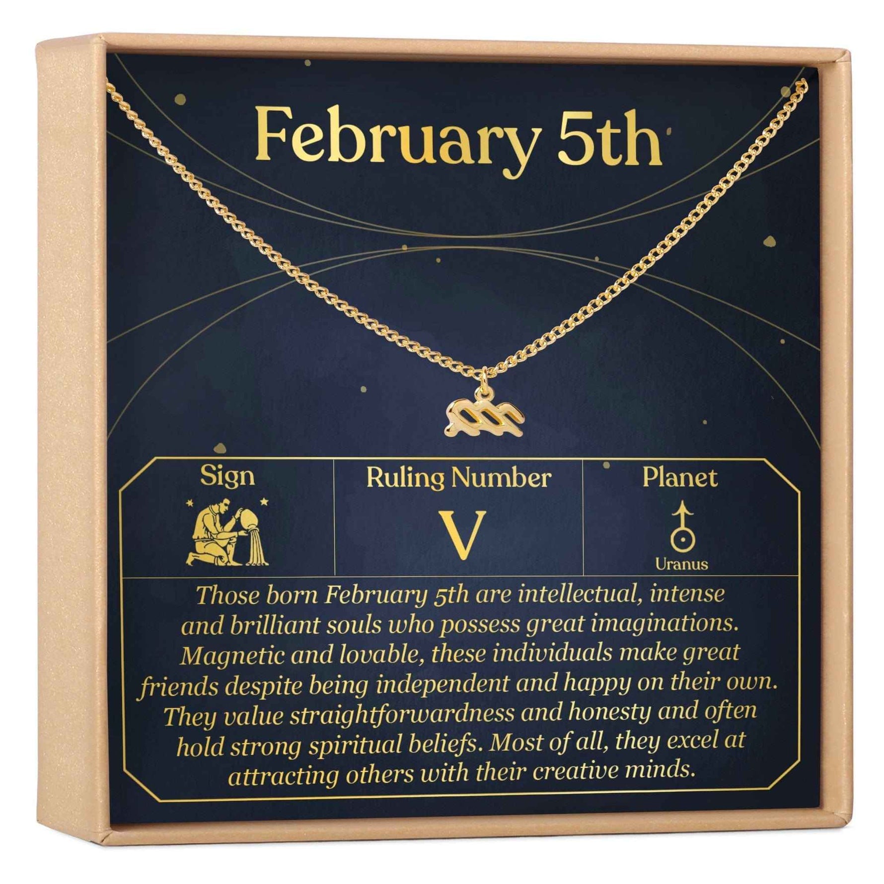 February 5th Aquarius Necklace