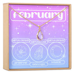 February Birthday Gemstone Necklace