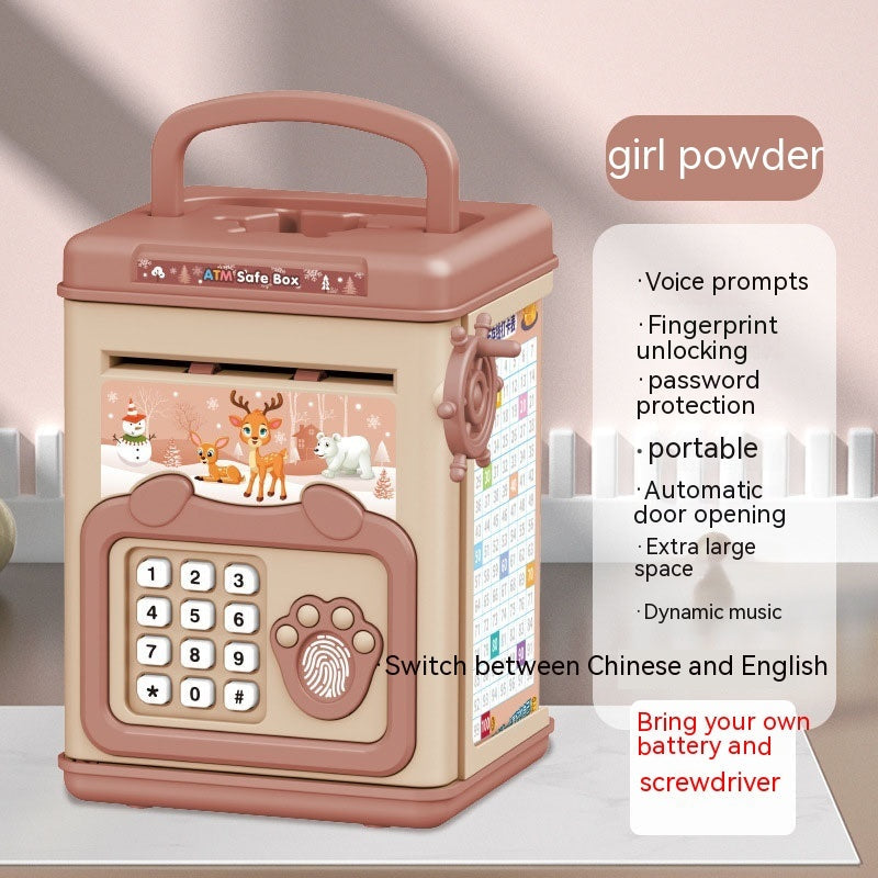 Children's Savings Bank Electric Sound And Light Fun Intelligent Automatic Money Changer - Cindi Book