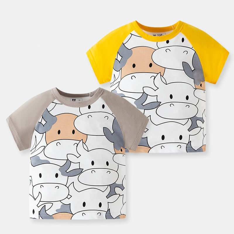 Pure Cotton Full Printed Cow Baby Summer - Cindi Book