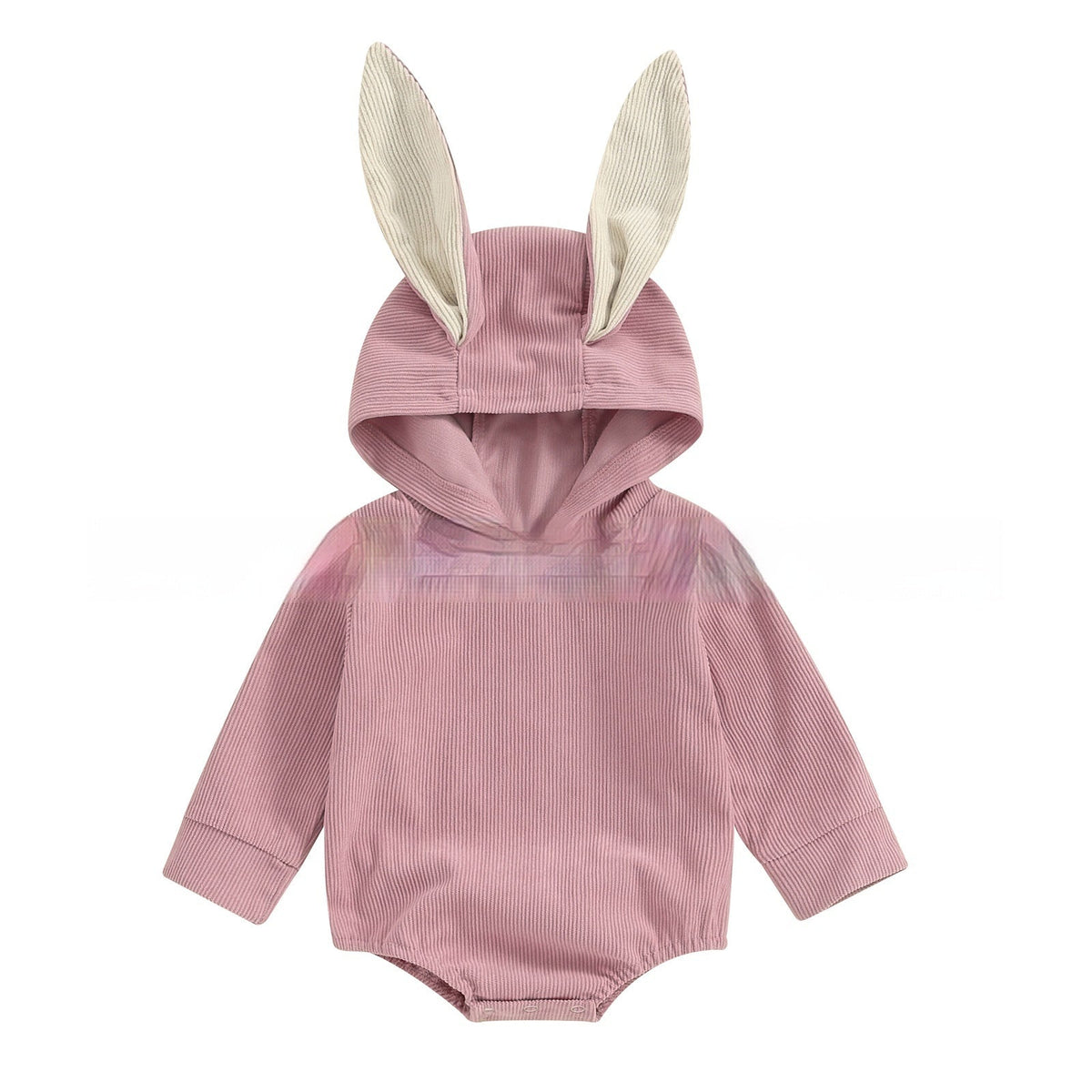 Boys And Girls Long Sleeve Corduroy Hooded Rabbit Ear Romper - Cindi Book