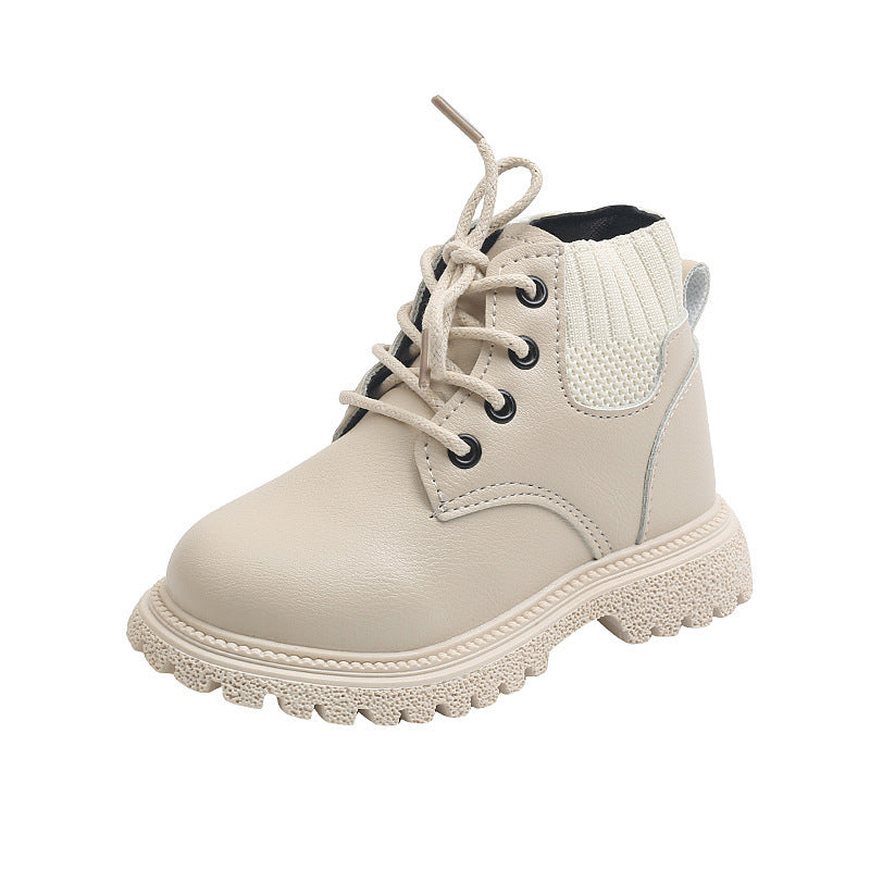 Children's Boots Martin Boys Leather Low-Cotton Cotton Girls Baby - Cindi Book