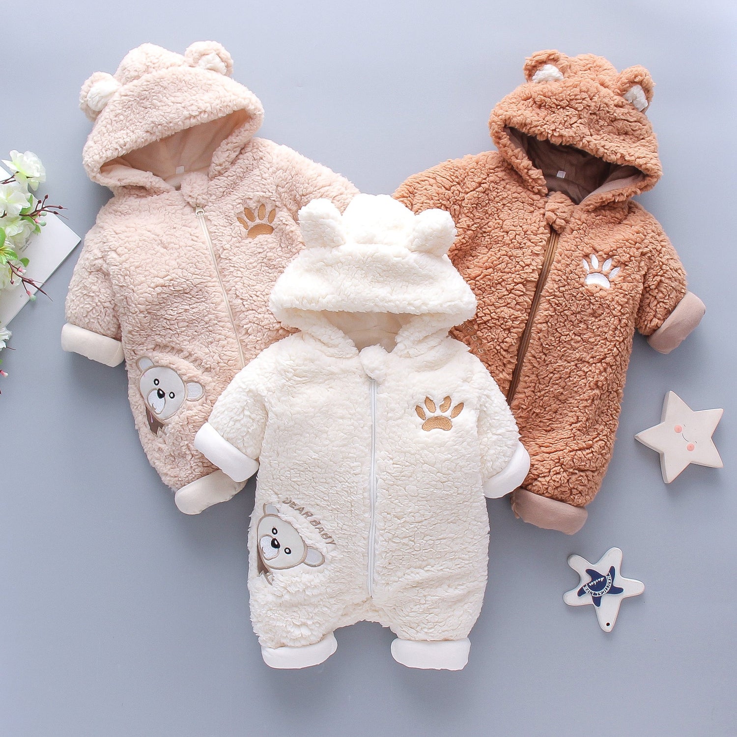 Winter Baby Boy Girl Romper Cotton Clothes - Cindi Book