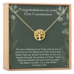 First Communion Tree Necklace