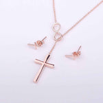 Foster Daughter Cross Earring and Necklace  Jewelry Set